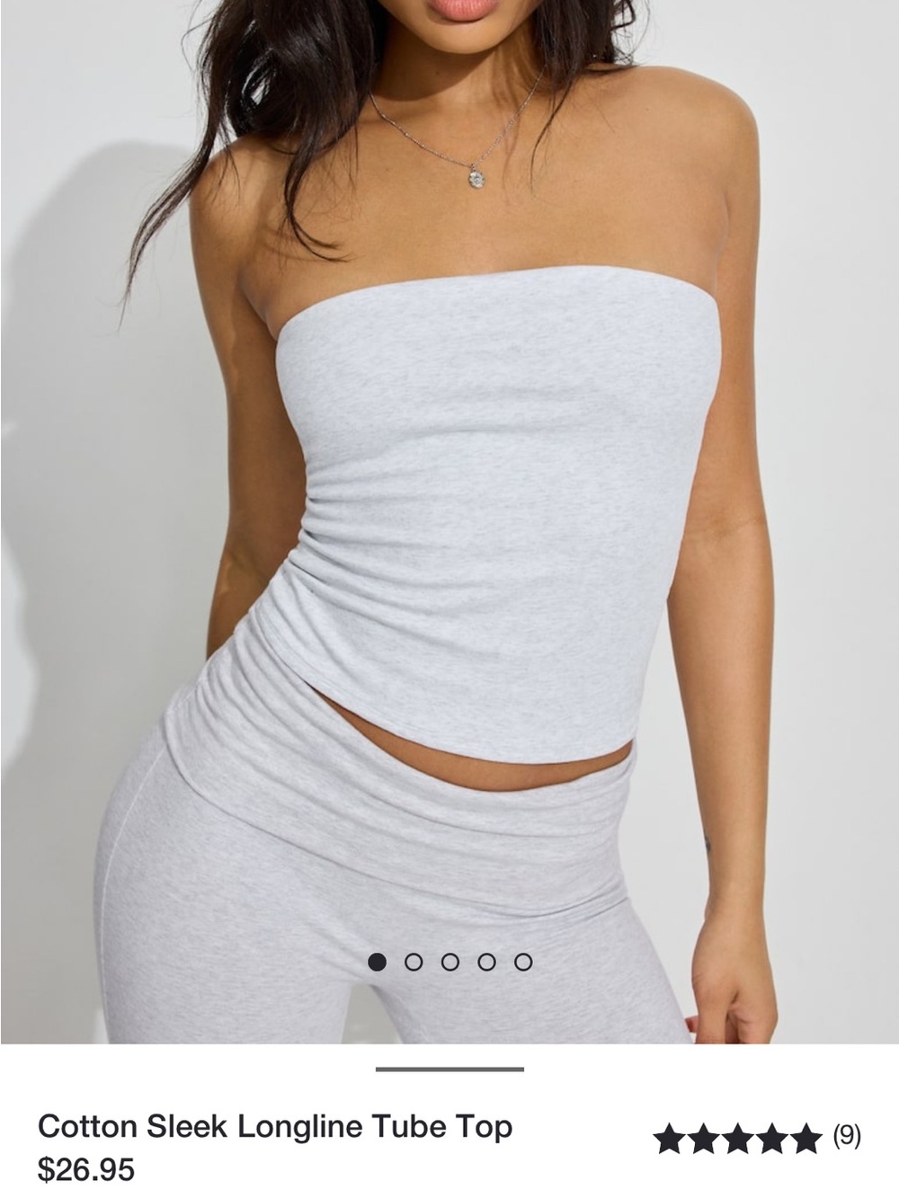 Garage cotton sleek longline tube top